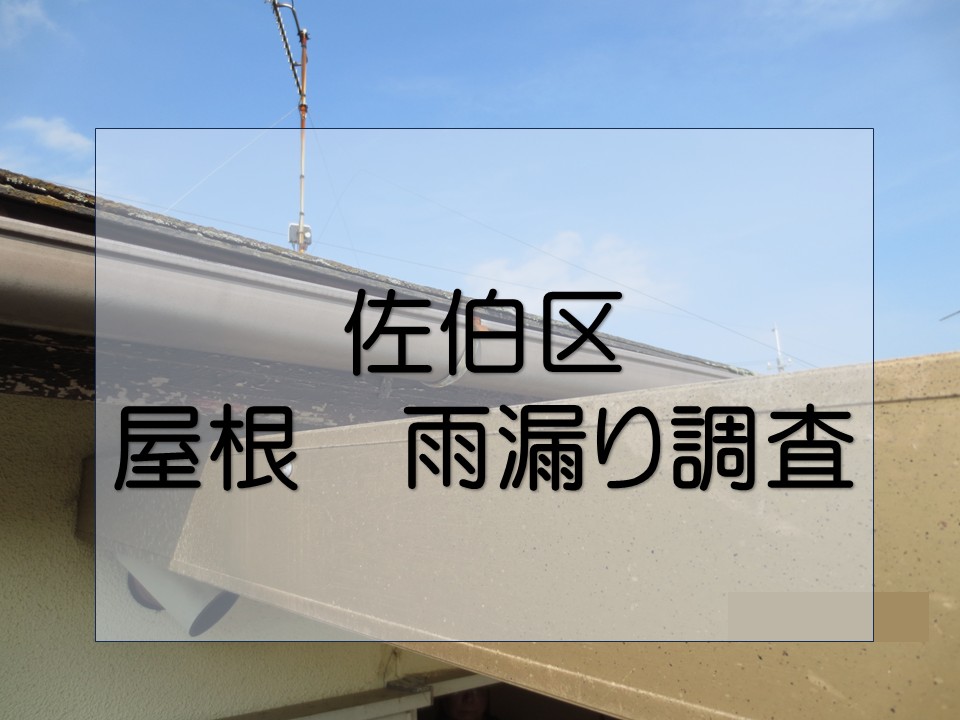 佐伯区で雨漏り調査をしました